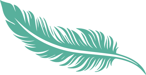 green feather graphic